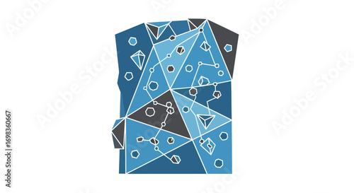 Abstract Geometric Climbing Wall Design.
