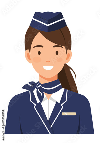 Smiling Air Hostess Portrait