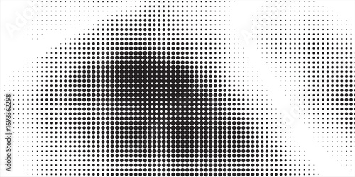 Modern halftone faded gradient texture. Grunge halftone grit background. White and black sand noise wallpaper. Retro pixilated vector backdrop.Eps 10