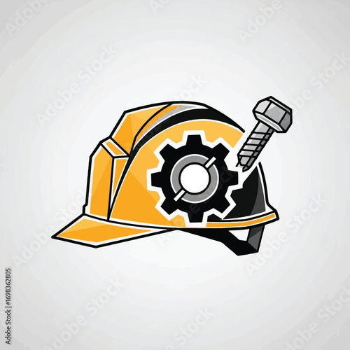 Silhouette illustration of a construction excavator digging into the earth, creating a hole.