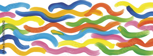 Colorful Worms - A Vibrant Display of Wiggling Shapes.