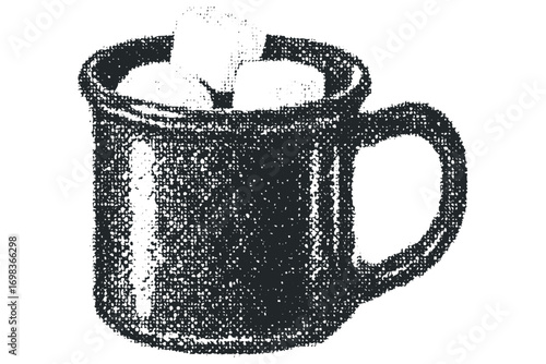 Mug filled with marshmallows image