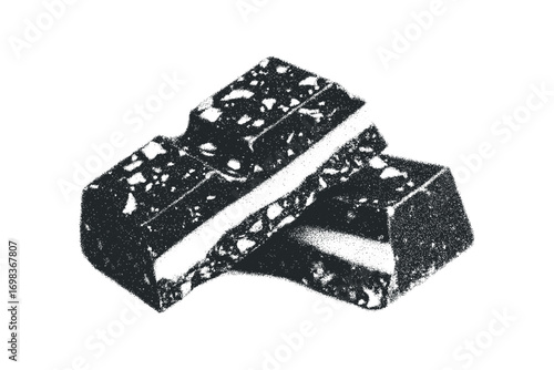 Chocolate snack bar with wafer filling and dark chocolate coating