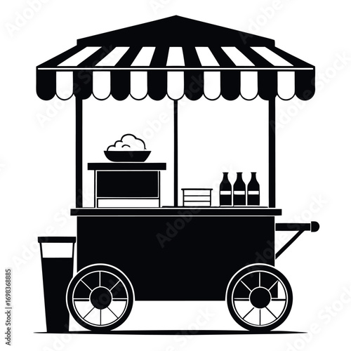a-minimalist--black-and-white-silhouette-of-a-food vector design .eps