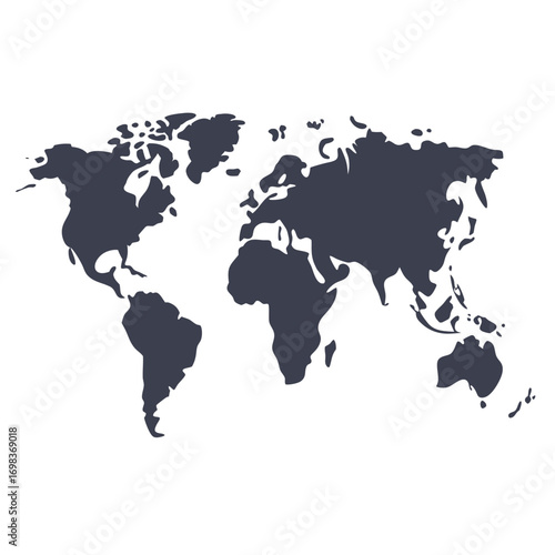 a-minimalist--flat-design-illustration-of-a-world- silhouette vector design .eps