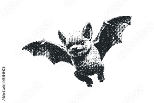 Bat flying animal creature dark tone graphic symbol
