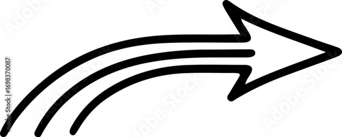 Vector Arrow Design Pointing Right Symbol