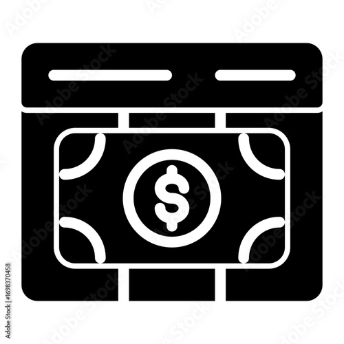 Business Liquidity Revenue Management icon from the Financial Projection icon collection (Glyph Style)