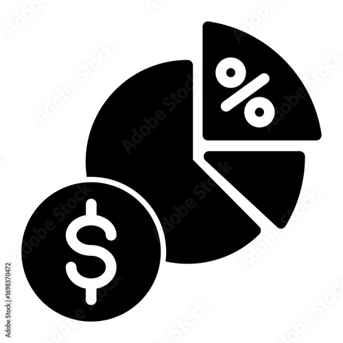 Financial Profit Buffer Analysis icon from the Financial Projection icon collection (Glyph Style)