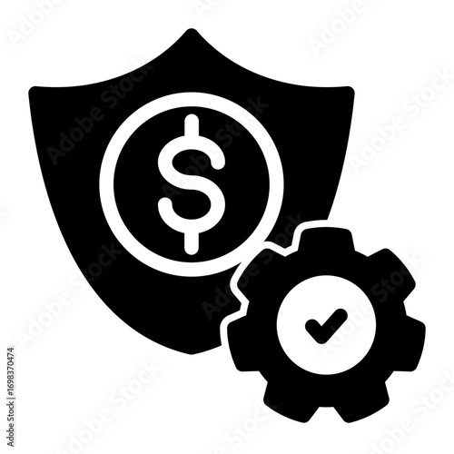 Financial Stability Protection Assessment icon from the Financial Projection icon collection (Glyph Style)