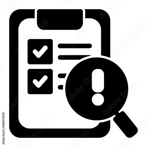 Financial Inspection Evaluation Analysis icon from the Financial Projection icon collection (Glyph Style)