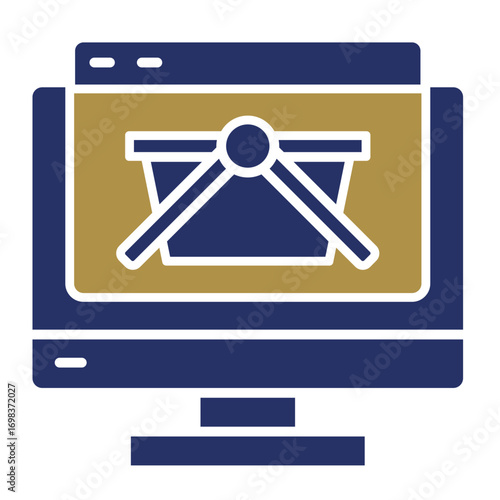 Online Shopping  Icon Element For Design	