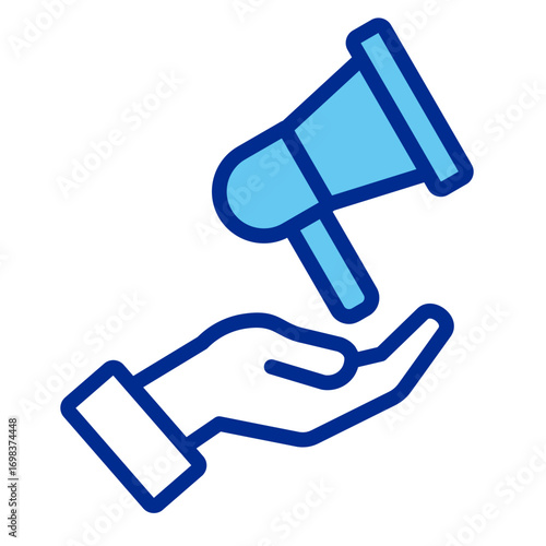 Megaphone  Icon Element For Design	