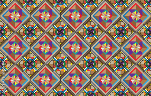 tribal pastel multicolor pastel Navajo seamless vector pattern. aztec abstract geometric art print in a sophisticated aztec style. Vector background with ethnic elements. Wallpaper, fabric, paper