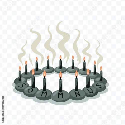 Somnus Circle of Burning Candles
