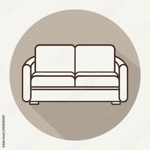 modern sofa vector illustration