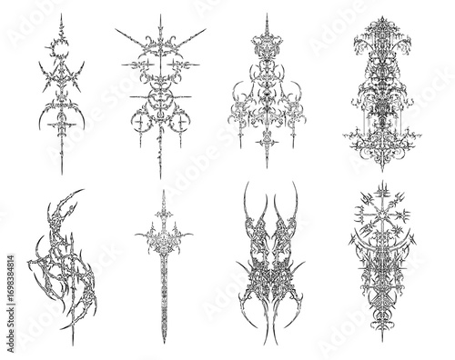 Brutal Cybersigilism Tattoo Design