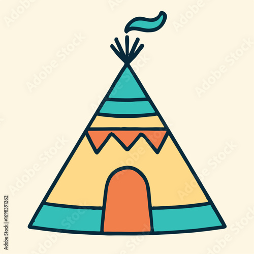 vector illustration of a Teepee Tent 