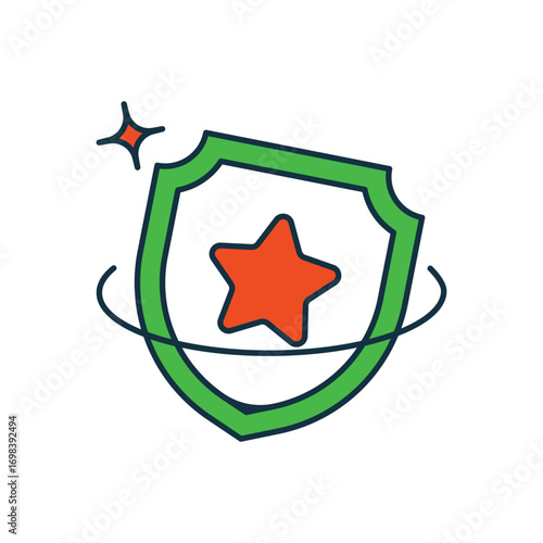 VIP badge icon with white background vector stock illustration