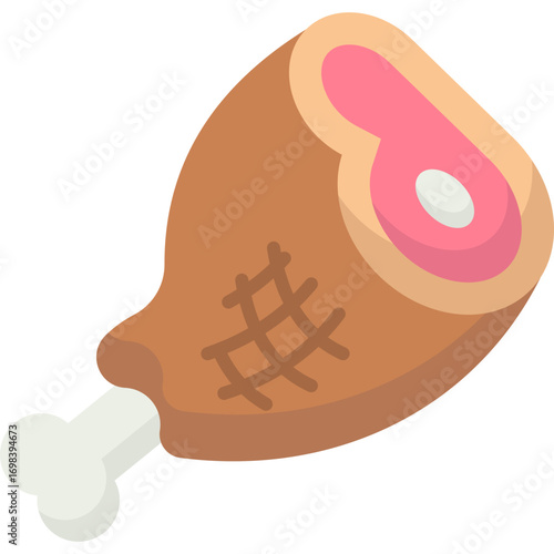 Ham Leg Flat Icon
