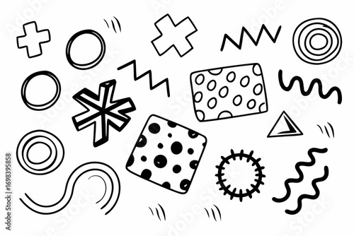 playful doodle shapes