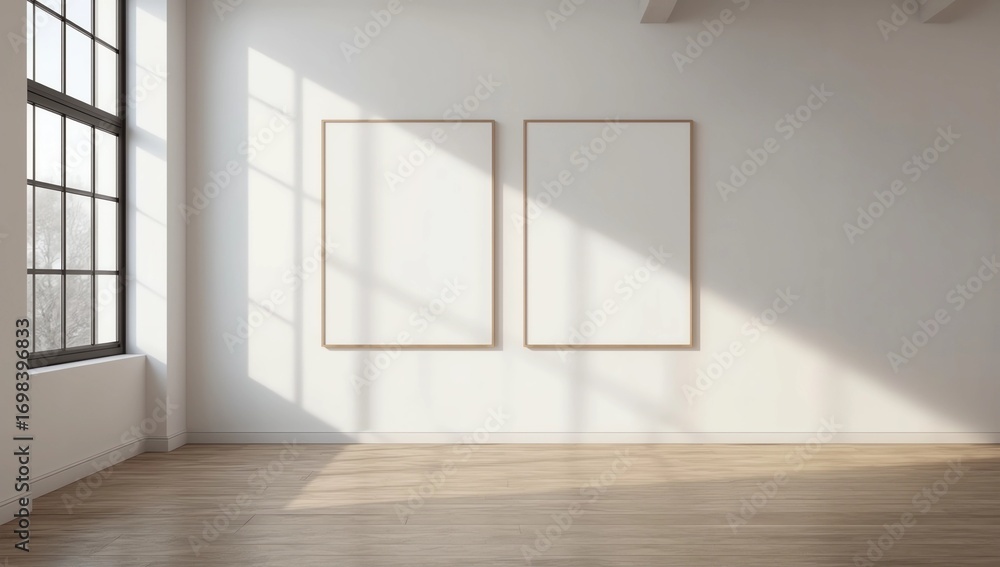 Fototapeta premium Modern interior with empty billboard