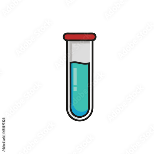 test tube isolated on white