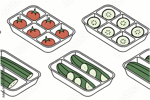 set of food item