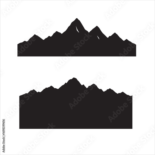 Mountain Landscape with Trees and Night Sky