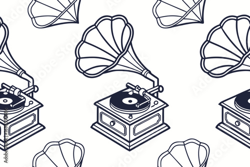 vintage gramophone vector illustration