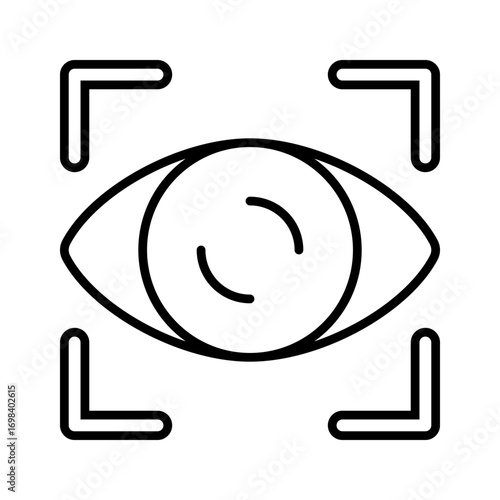 Eye Icons In Outline, Vector Illustration
