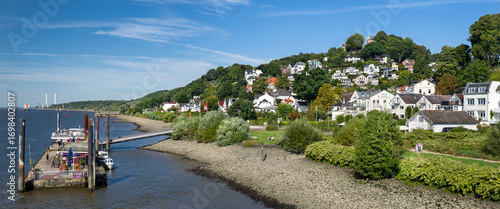 Pano Elbe Amleger Blankenese Sommer sonnig