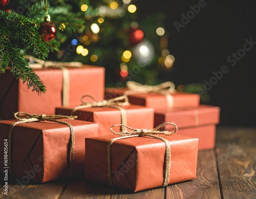 paquets cadeaux au pied du sapin de Noël