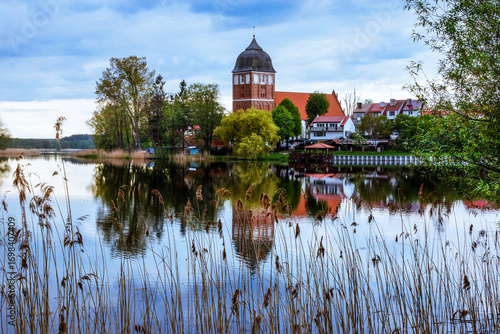 Fototapeta Naklejka Na Ścianę i Meble -  kościół ewangelicki w Pasymiu, Mazury, Polska
