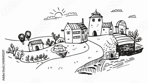 Imaginative Drawings Portraying the Warmth and Simplicity of Village Life