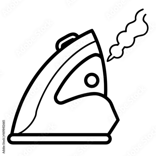 electric iron vector illustration