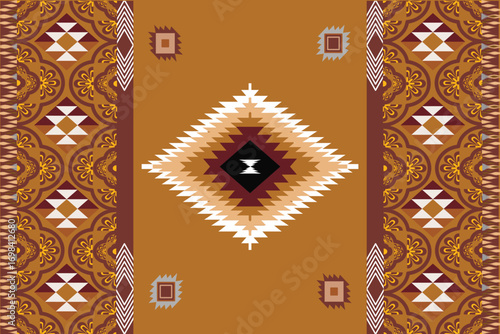 thai art pattern Seamless Ikat-inspired ethnic textile patterns with tribal and geometric motifs. Suitable for fashion, fabric printing, home decor, and digital backgrounds. 