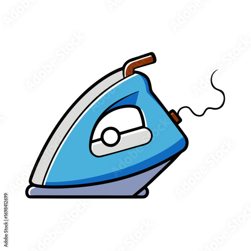 electric iron on a white background