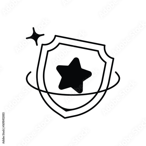 VIP badge icon with white background vector stock illustration