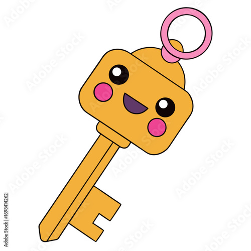 vector illustration of a key