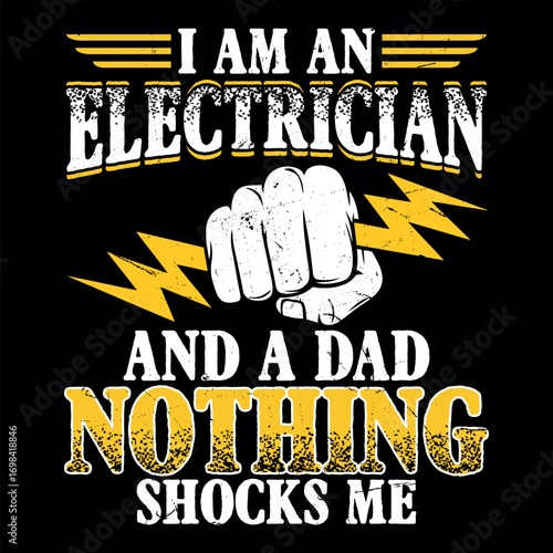 Funny Lineman Repairing Power Lines Electrician T-shirt Design