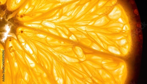 Close-Up Macro Photograph of Orange Peel Texture