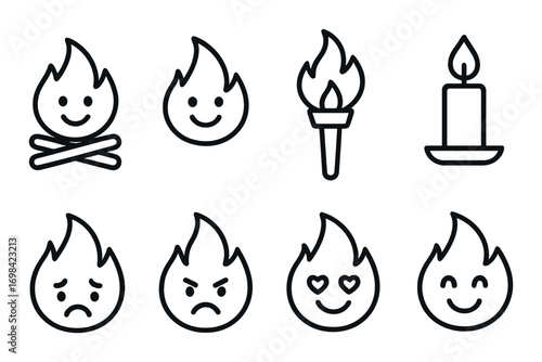 Silhouette icons of cleaning supplies, candle, balloon, and fireworks on dark background