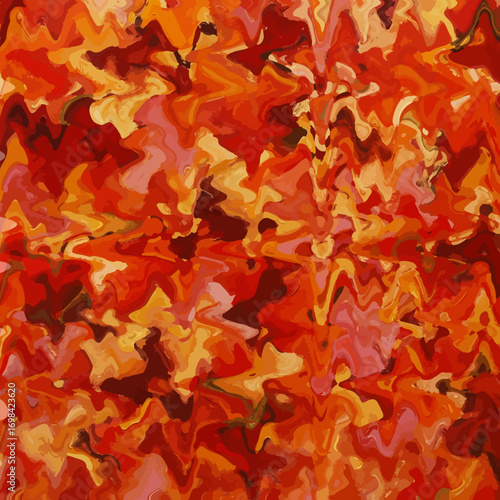 Abstract autumn style acrylic liquid marble surface design. colorful swirl on background. creative brush stroke art. illustration vector