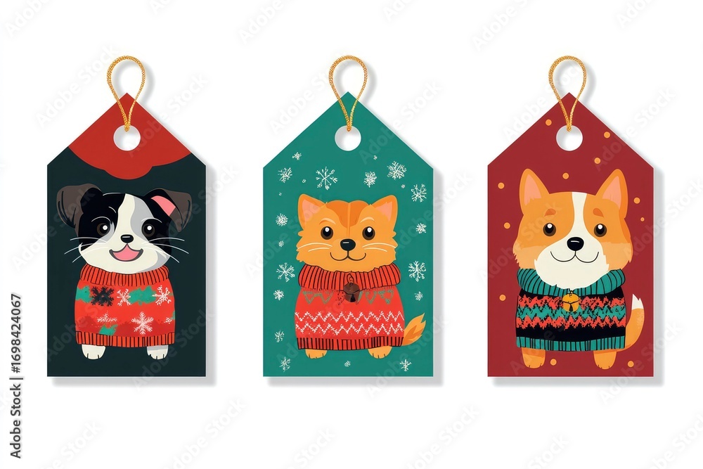 Fototapeta premium Festive Holiday Gift Illustrations Pack
