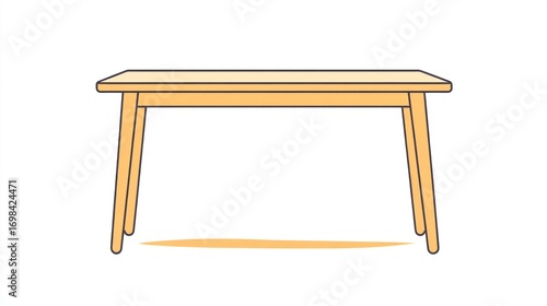 Wallpaper Mural Simple light brown table Torontodigital.ca