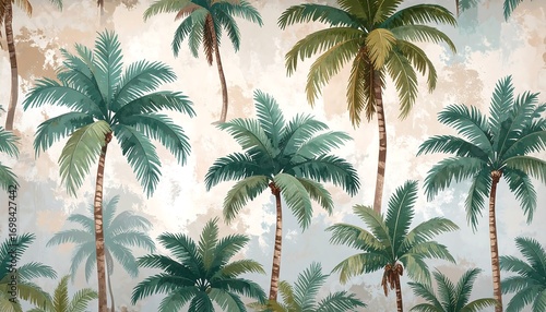 Tropical palm trees pattern (1)