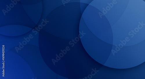 Blue circles abstract background design modern wallpaper simple dark blue color gradient graphic illustration background