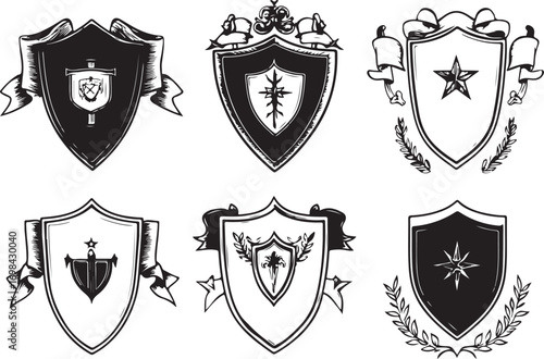 Vintage Shield Logo Silhouette Bundle