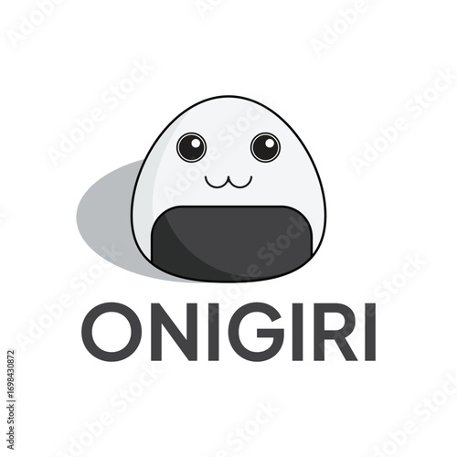 happy baby onigiri cartoon character , cute style design for t shirt, sticker, logo element